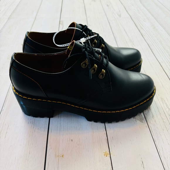 Dr Martens Leona Lug Sole Platform Derby Shoes Size 11 - Picture 8 of 12